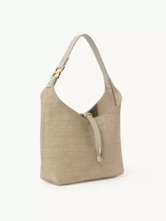 Bolso hobo pequeño Marcie en fibras efecto rafia