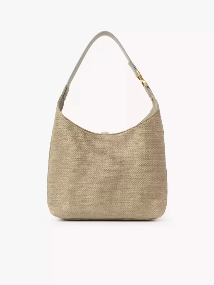 Bolso hobo pequeño Marcie en fibras efecto rafia