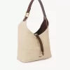 Bolso hobo pequeño Marcie en fibras efecto rafia