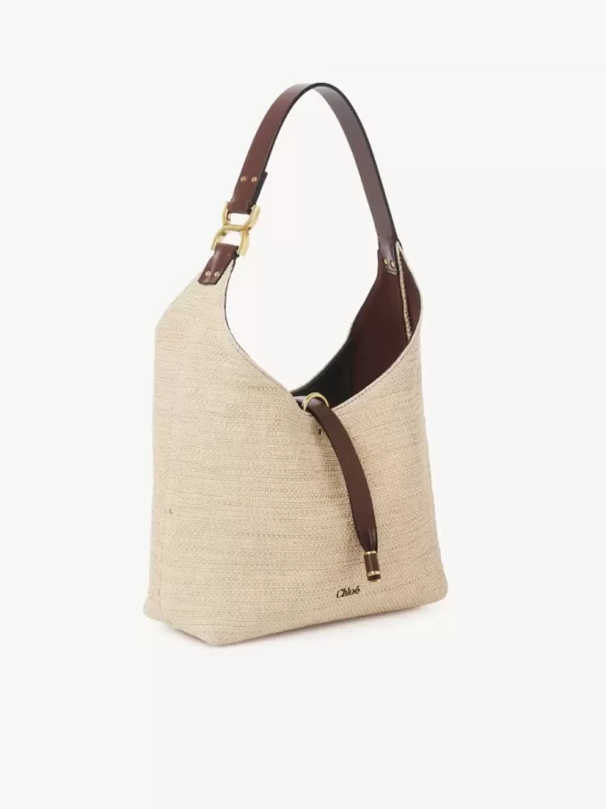 Bolso hobo pequeño Marcie en fibras efecto rafia