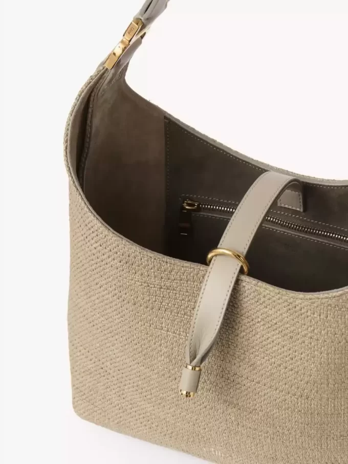 Bolso hobo pequeño Marcie en fibras efecto rafia