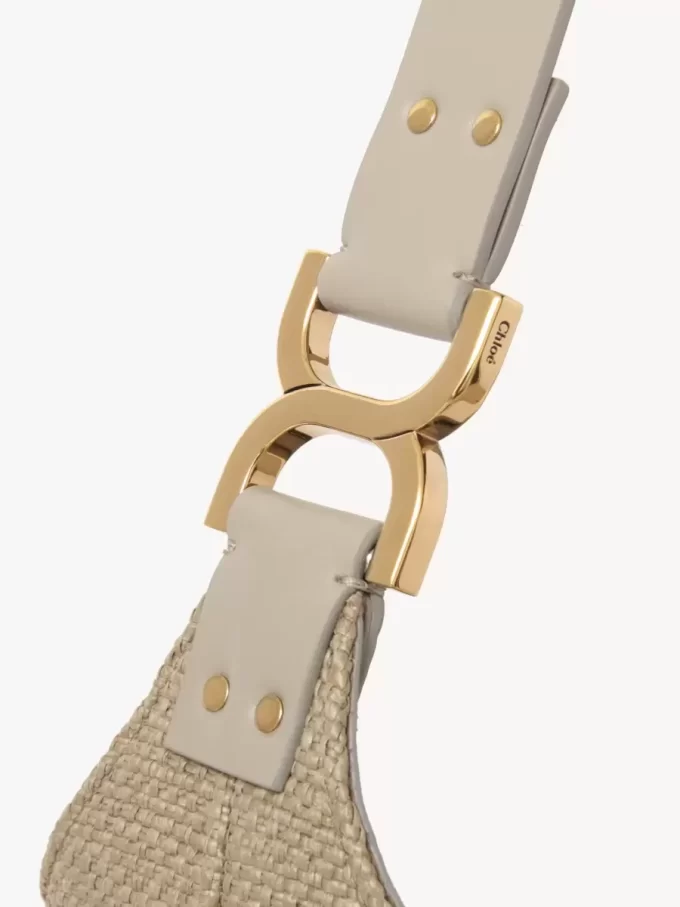 Bolso hobo pequeño Marcie en fibras efecto rafia