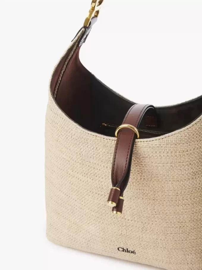 Bolso hobo pequeño Marcie en fibras efecto rafia