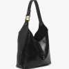 Bolso hobo pequeño Marcie en piel brillante
