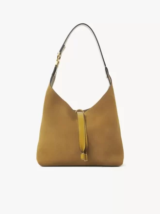 Bolso hobo pequeño Marcie en piel de ante