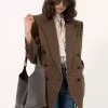 Bolso hobo pequeño Marcie en piel de ante