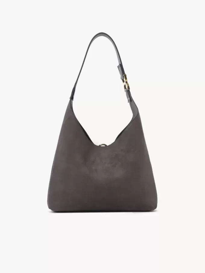 Bolso hobo pequeño Marcie en piel de ante