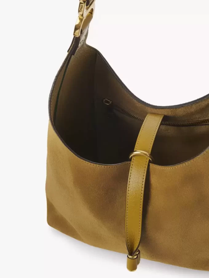 Bolso hobo pequeño Marcie en piel de ante