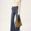 Bolso hobo pequeño Marcie en piel de ante