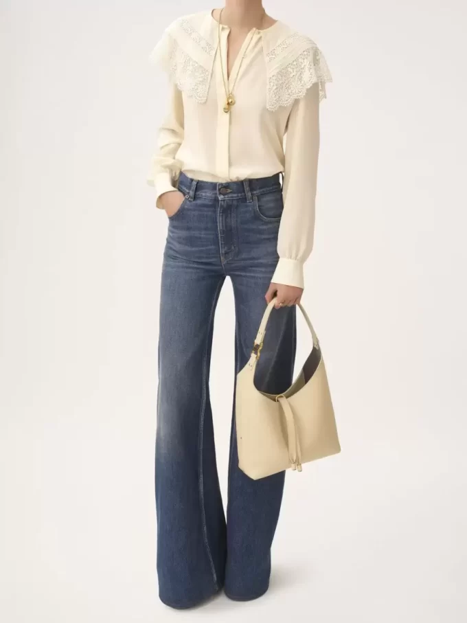 Bolso hobo pequeño Marcie en piel granulada