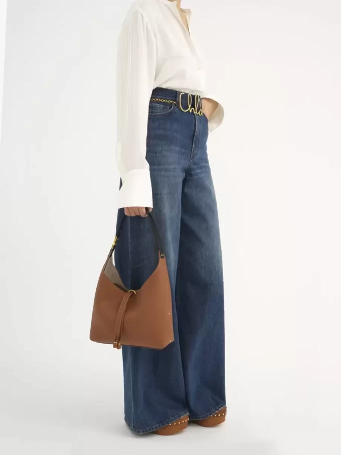Bolso hobo pequeño Marcie en piel granulada