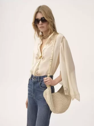 Bolso hobo pequeño tipo pulsera en crochet