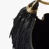 Bolso Hobo pequeño tipo pulsera en piel con flecos