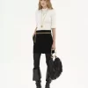 Bolso Hobo pequeño tipo pulsera en piel con flecos