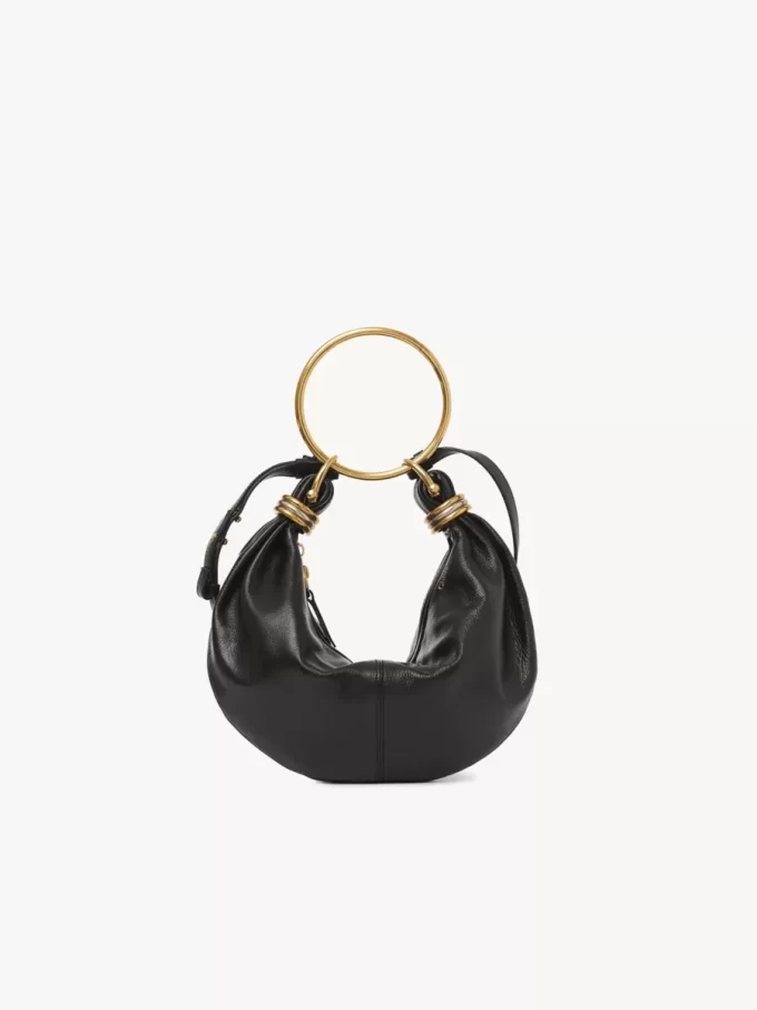 Bolso Hobo pequeño tipo pulsera en piel granulada