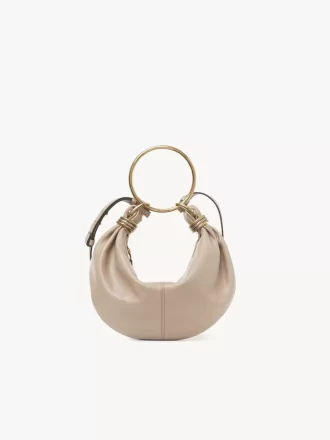 Bolso Hobo pequeño tipo pulsera en piel granulada