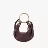 Bolso Hobo pequeño tipo pulsera en piel granulada