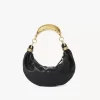 Bolso hobo pequeño tipo pulsera en piel granulada
