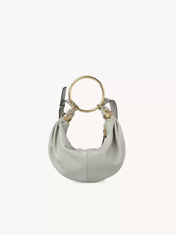 Bolso Hobo pequeño tipo pulsera en piel granulada