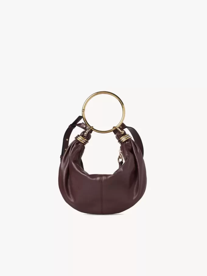 Bolso Hobo pequeño tipo pulsera en piel granulada