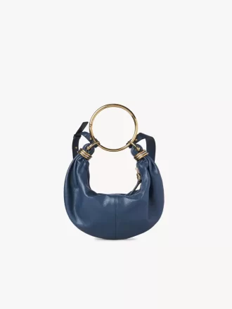 Bolso Hobo pequeño tipo pulsera en piel granulada