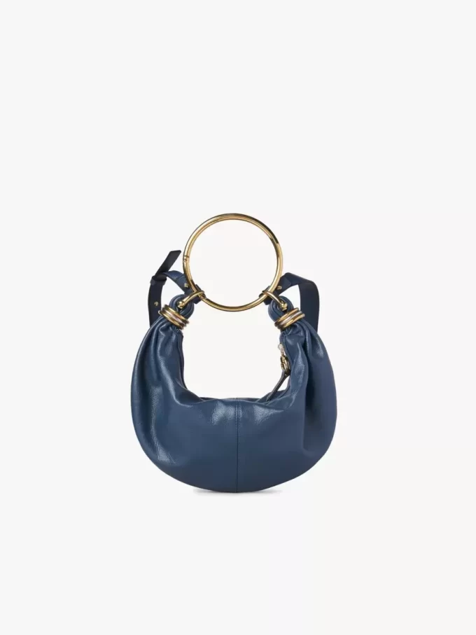 Bolso Hobo pequeño tipo pulsera en piel granulada