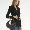 Bolso Hobo pequeño tipo pulsera en piel granulada