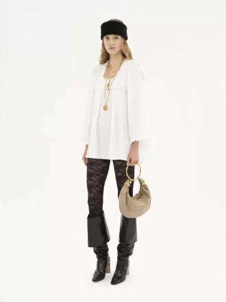 Bolso Hobo pequeño tipo pulsera en piel granulada
