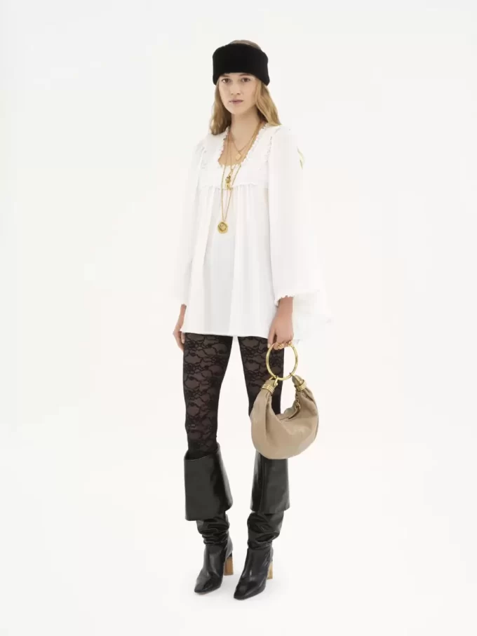Bolso Hobo pequeño tipo pulsera en piel granulada