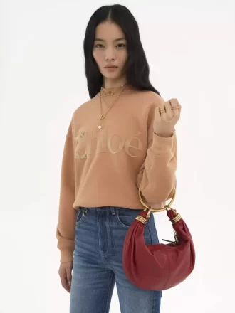 Bolso Hobo pequeño tipo pulsera en piel granulada