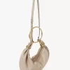 Bolso Hobo pequeño tipo pulsera en piel granulada