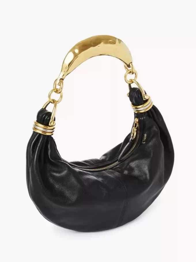 Bolso hobo pequeño tipo pulsera en piel granulada