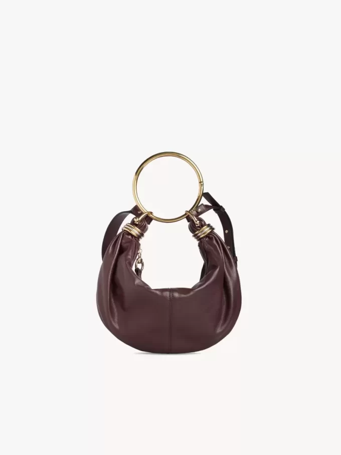 Bolso Hobo pequeño tipo pulsera en piel granulada