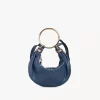 Bolso Hobo pequeño tipo pulsera en piel granulada