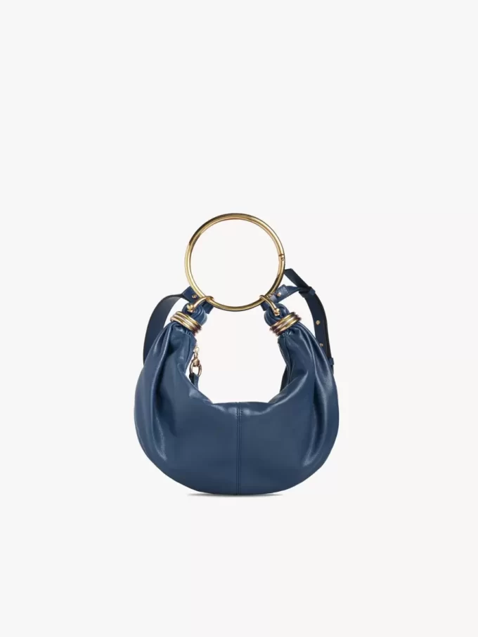 Bolso Hobo pequeño tipo pulsera en piel granulada