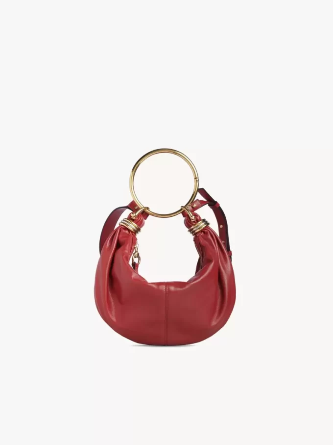 Bolso Hobo pequeño tipo pulsera en piel granulada