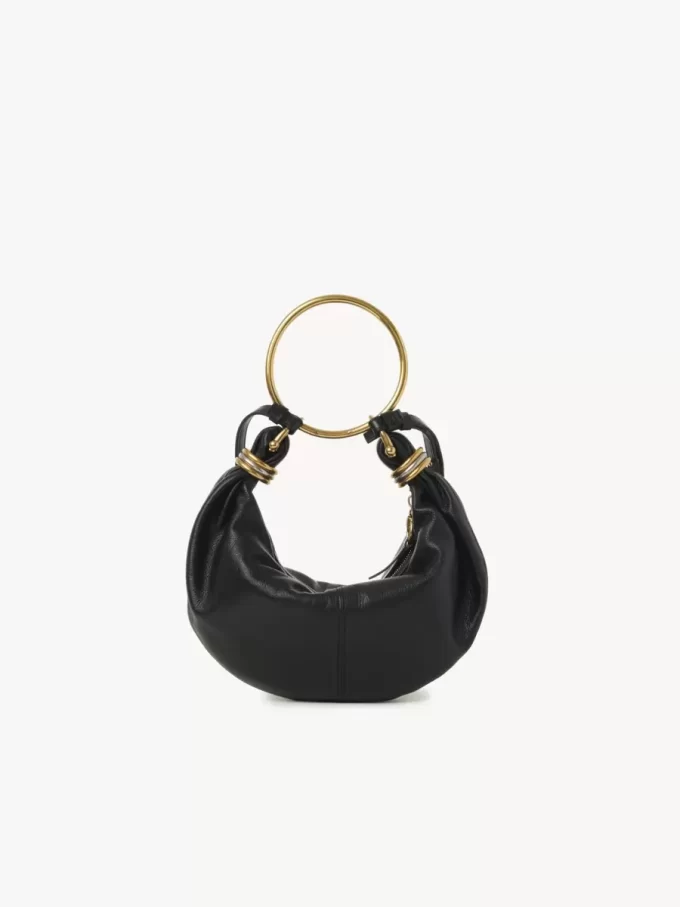 Bolso Hobo pequeño tipo pulsera en piel granulada