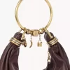 Bolso Hobo pequeño tipo pulsera en piel granulada