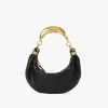 Bolso hobo pequeño tipo pulsera en piel granulada