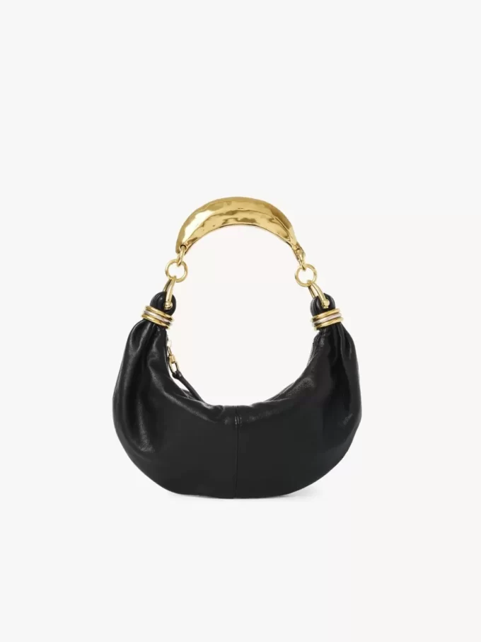 Bolso hobo pequeño tipo pulsera en piel granulada