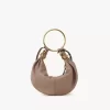 Bolso Hobo pequeño tipo pulsera en piel granulada
