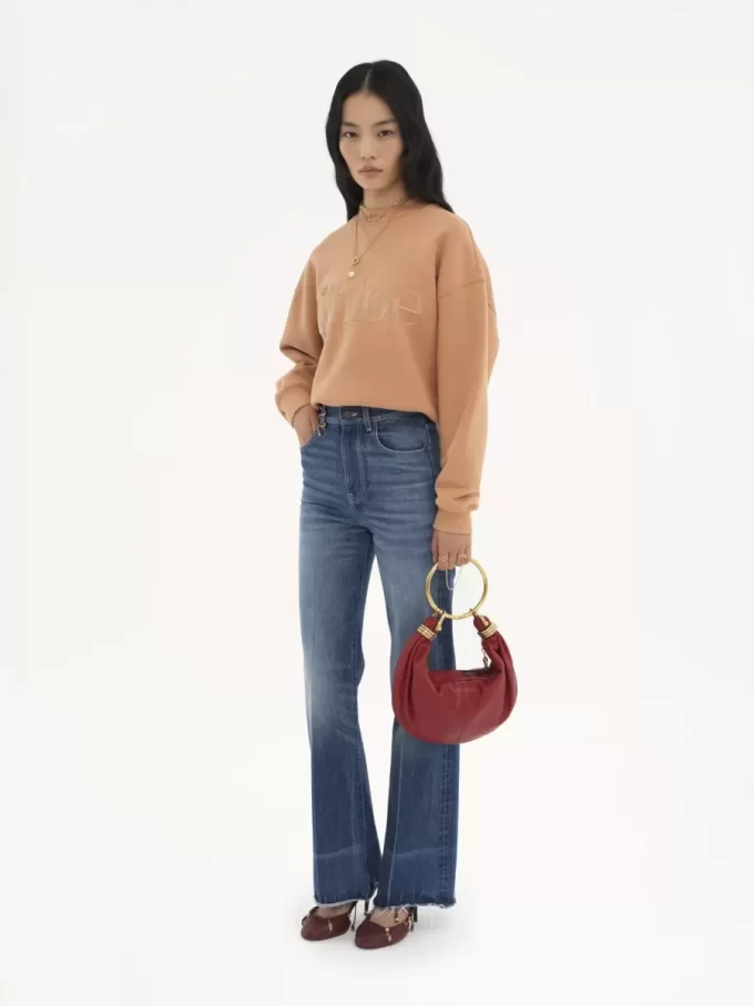 Bolso Hobo pequeño tipo pulsera en piel granulada