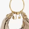 Bolso Hobo pequeño tipo pulsera en piel granulada