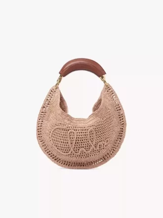 Bolso hobo Summer Banana en rafia
