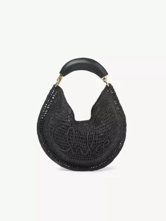 Bolso hobo Summer Banana en rafia