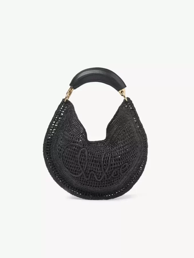 Bolso hobo Summer Banana en rafia