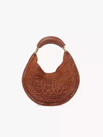 Bolso hobo Summer Banana en rafia