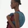 Bolso hobo Summer Banana en rafia