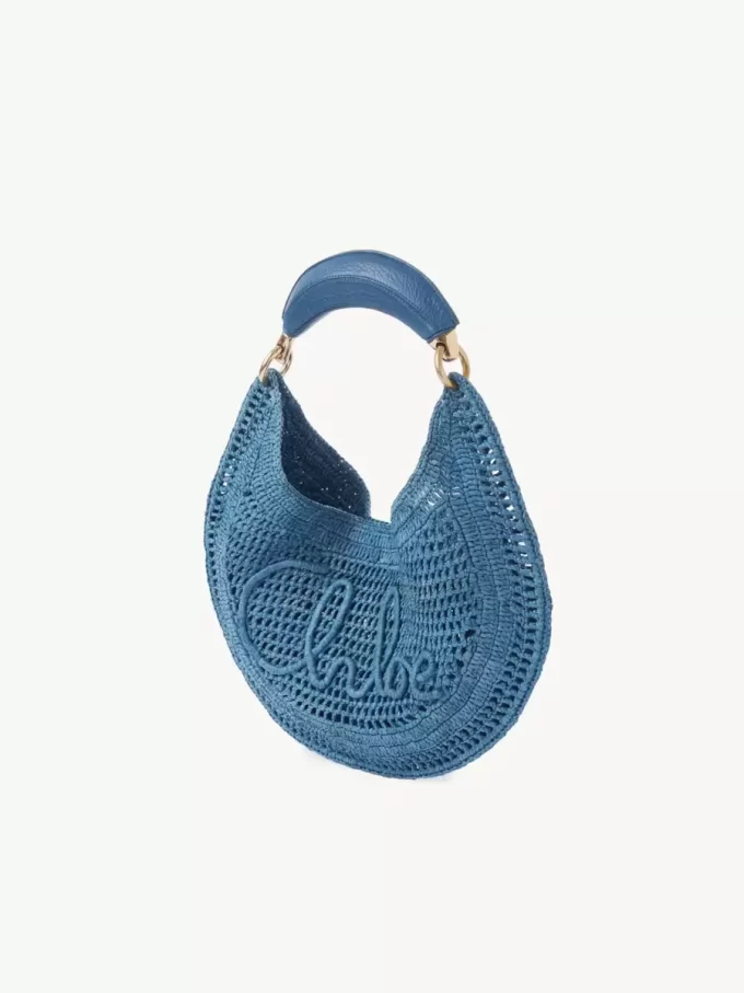 Bolso hobo Summer Banana en rafia
