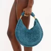 Bolso hobo Summer Banana en rafia